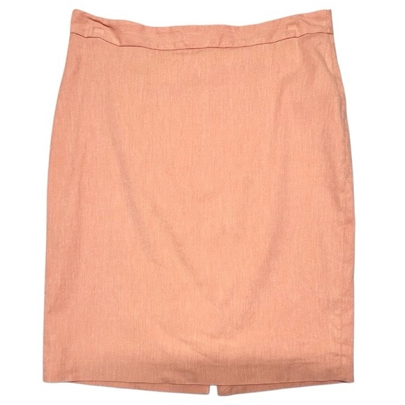 14. Banana Republic size 12 salmon Linen Pencil Skirt - Picture 1 of 10